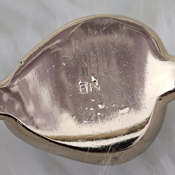 Banana Republic Vintage Faux Turquoise Gold Hinged Bangle Bracelet - Picture 5 of 7